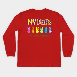 My Peeps Easter T-Shirt,Kids Bunny Unity Kids Long Sleeve T-Shirt